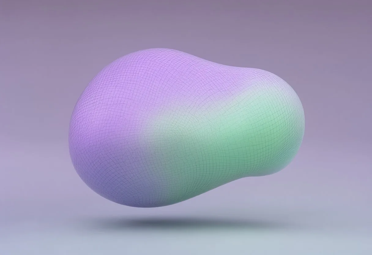 Gradient Mesh Blob in a deep palette