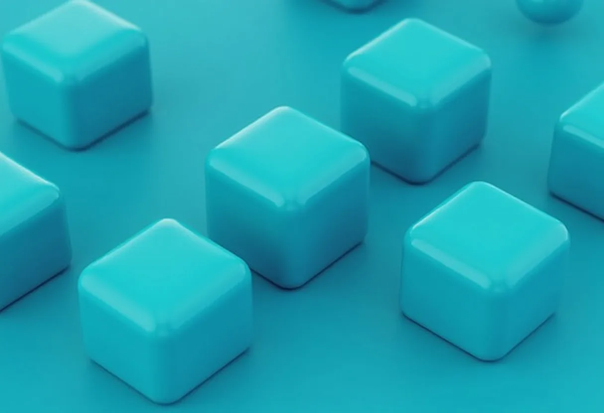 Isometric Blocks in a deep palette