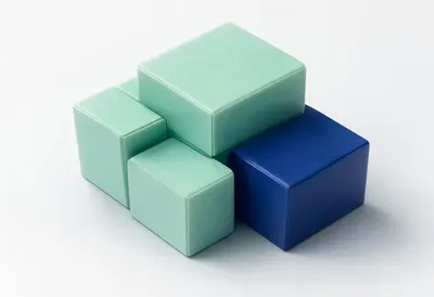 Isometric Blocks with subtle grain