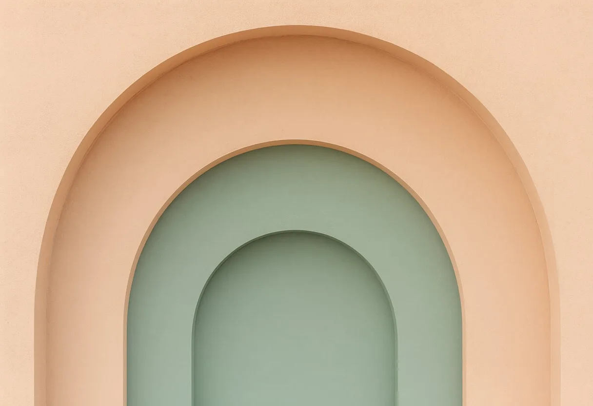 Nested Arches Pastel with subtle grain