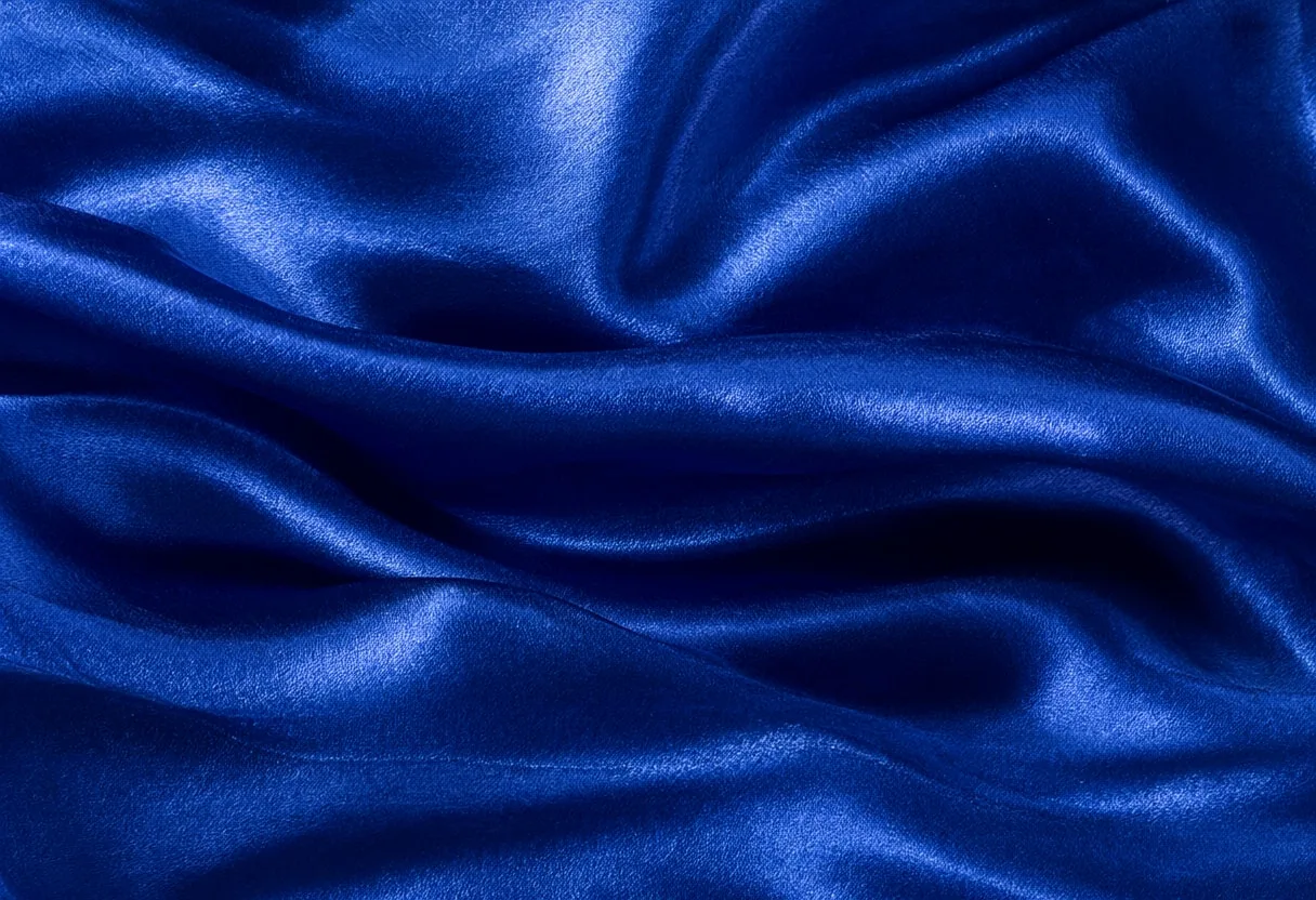 Silk Waves in Deep Blue with subtle grain