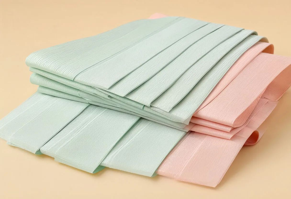 Folded Paper Ribbons in warm tones