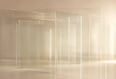 Glass Panels Refraction in warm tones