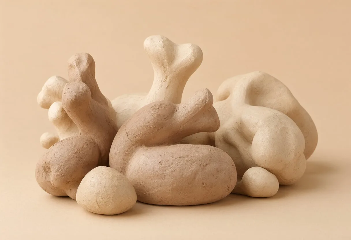 Soft Clay Shapes in warm tones