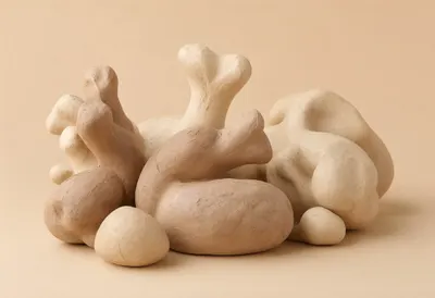Soft Clay Shapes in warm tones