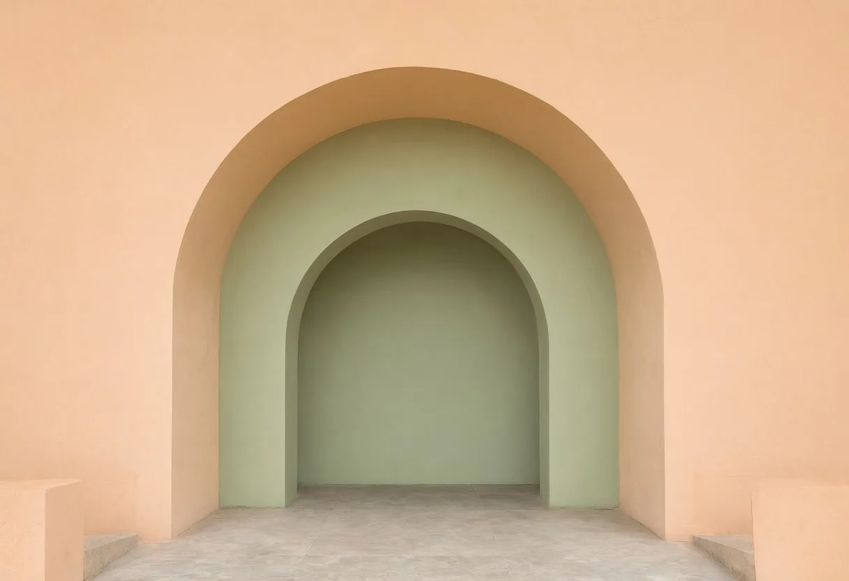 Nested Arches Pastel in warm tones