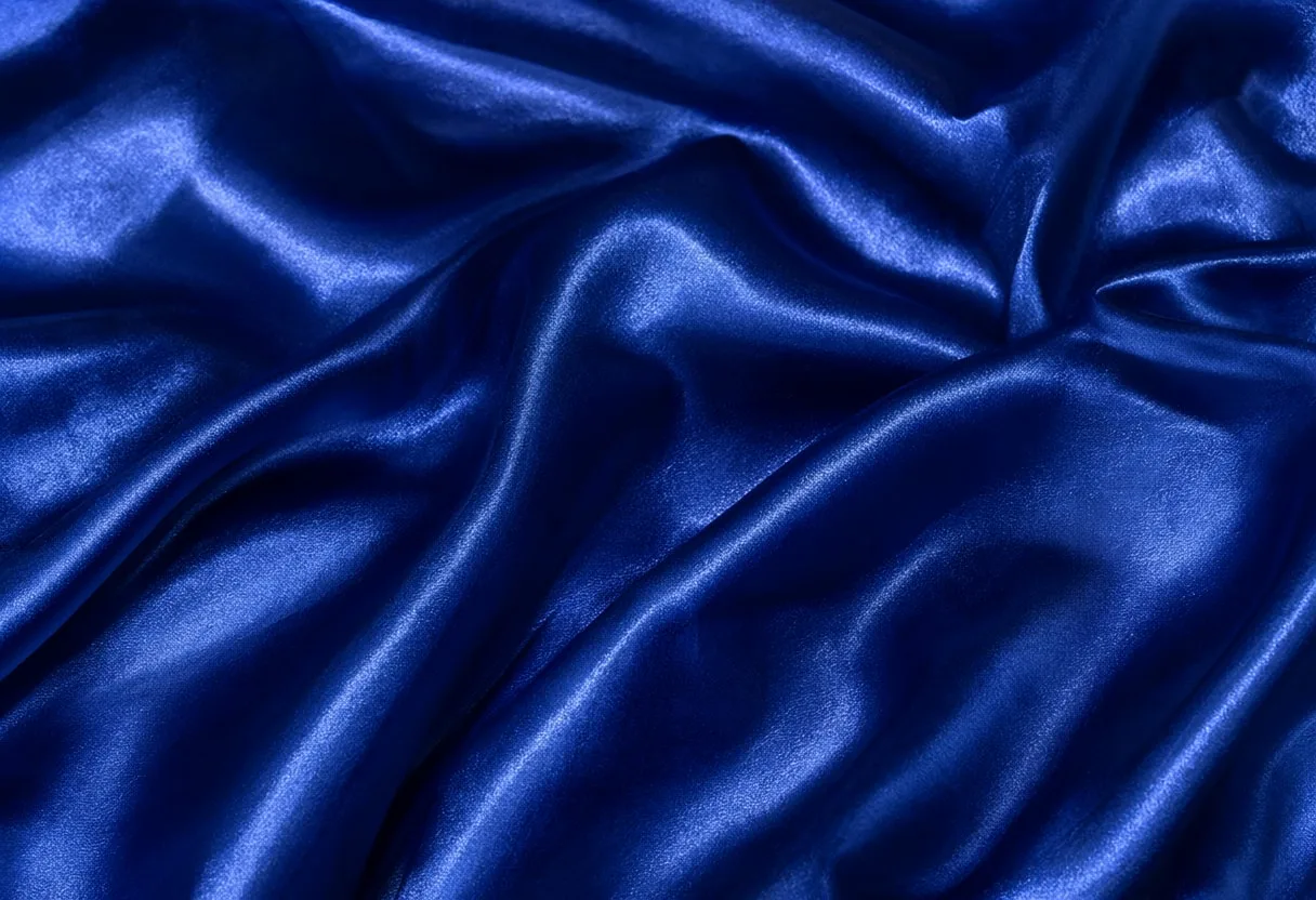 Silk Waves in Deep Blue in warm tones