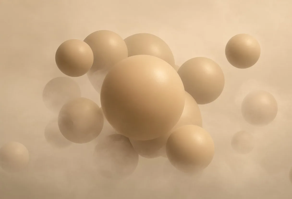Soft Fog on Spheres in warm tones