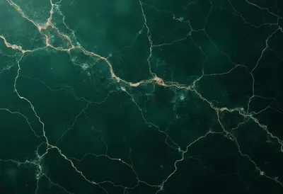 Marble Veins in Deep Green in warm tones