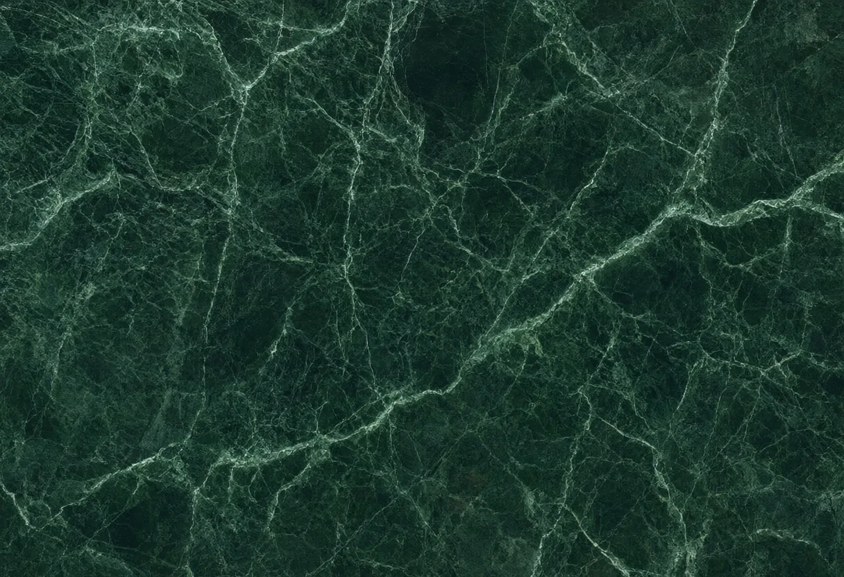 Marble Veins in Deep Green in a soft palette