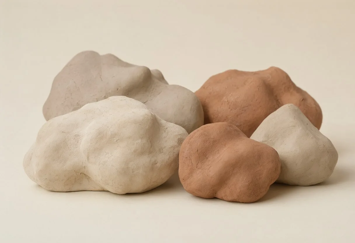 Soft Clay Shapes in a soft palette
