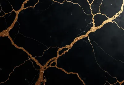 Black Marble with Gold Veins in a soft palette