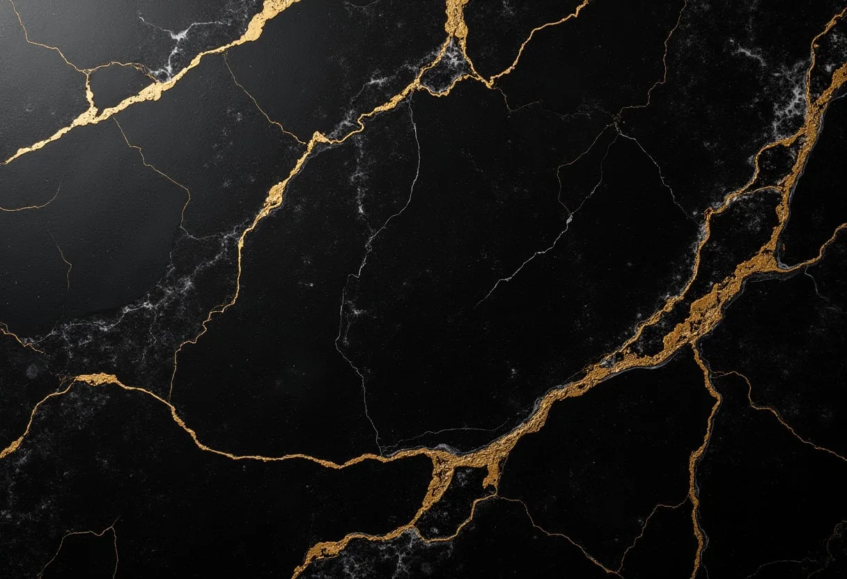 Black Marble with Gold Veins with subtle grain