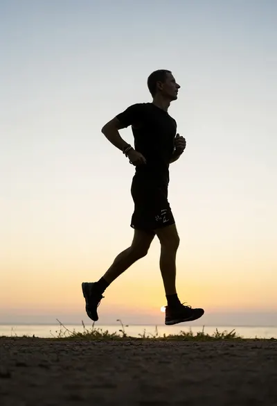 Runner Silhouette at Dawn