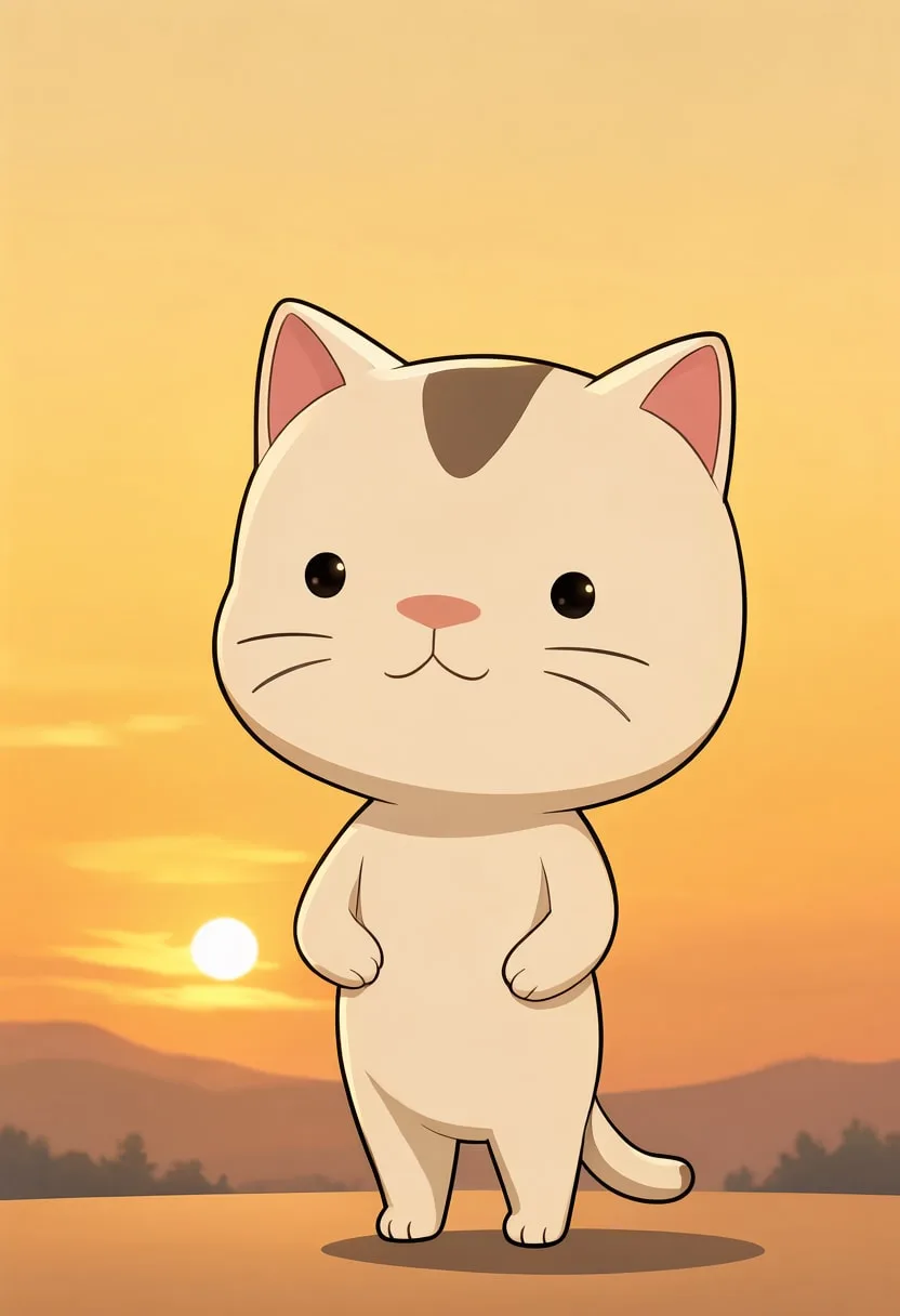 Cute Chibi Cat Character