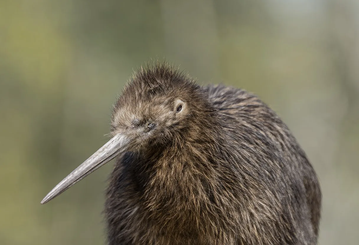 Kiwi against a soft blurred background