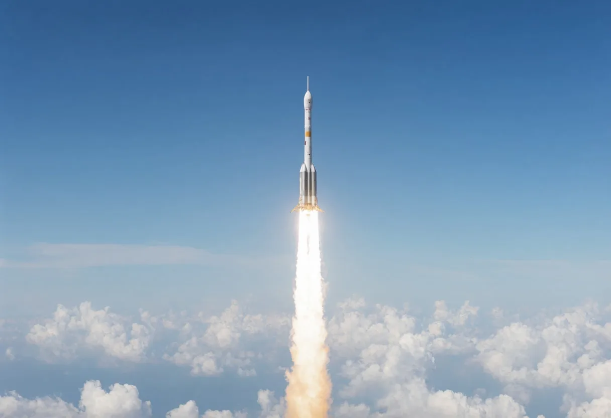 Rocket Stage Separation at Altitude
