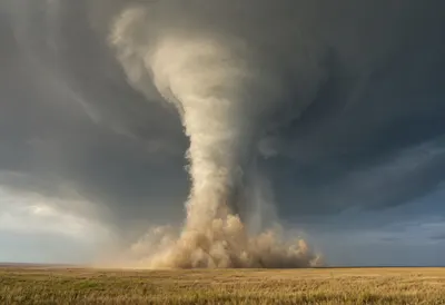 Tornado Touching Down on Plains