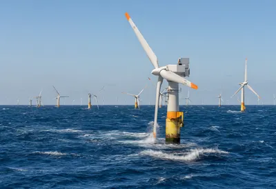 Tidal Turbine Array at Sea
