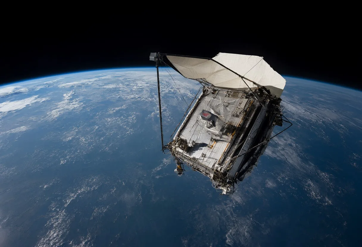 Space Telescope above Earth