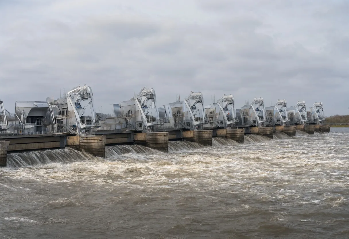 Flood Barrier Closing at High Tide