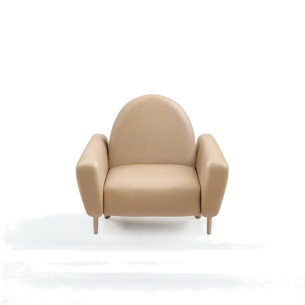 Armchair — Floating with a soft shadow