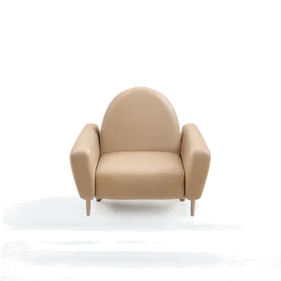 Armchair — Floating with a soft shadow