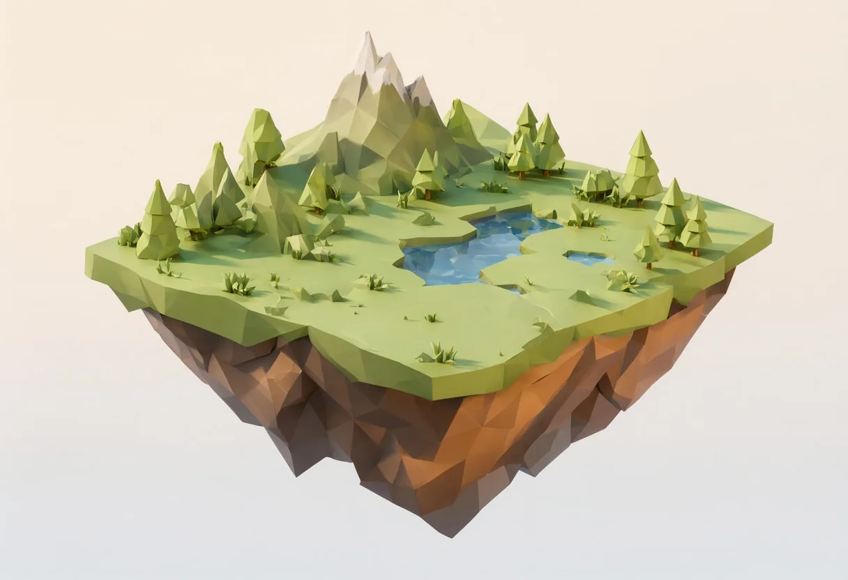 Floating island — At golden hour