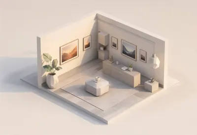 Gallery room — At golden hour