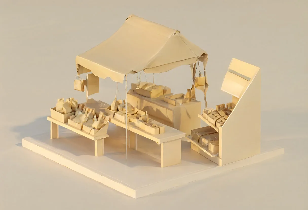 Market stall — At golden hour