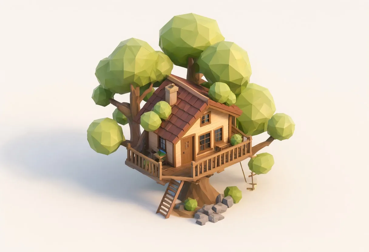 Treehouse — At golden hour