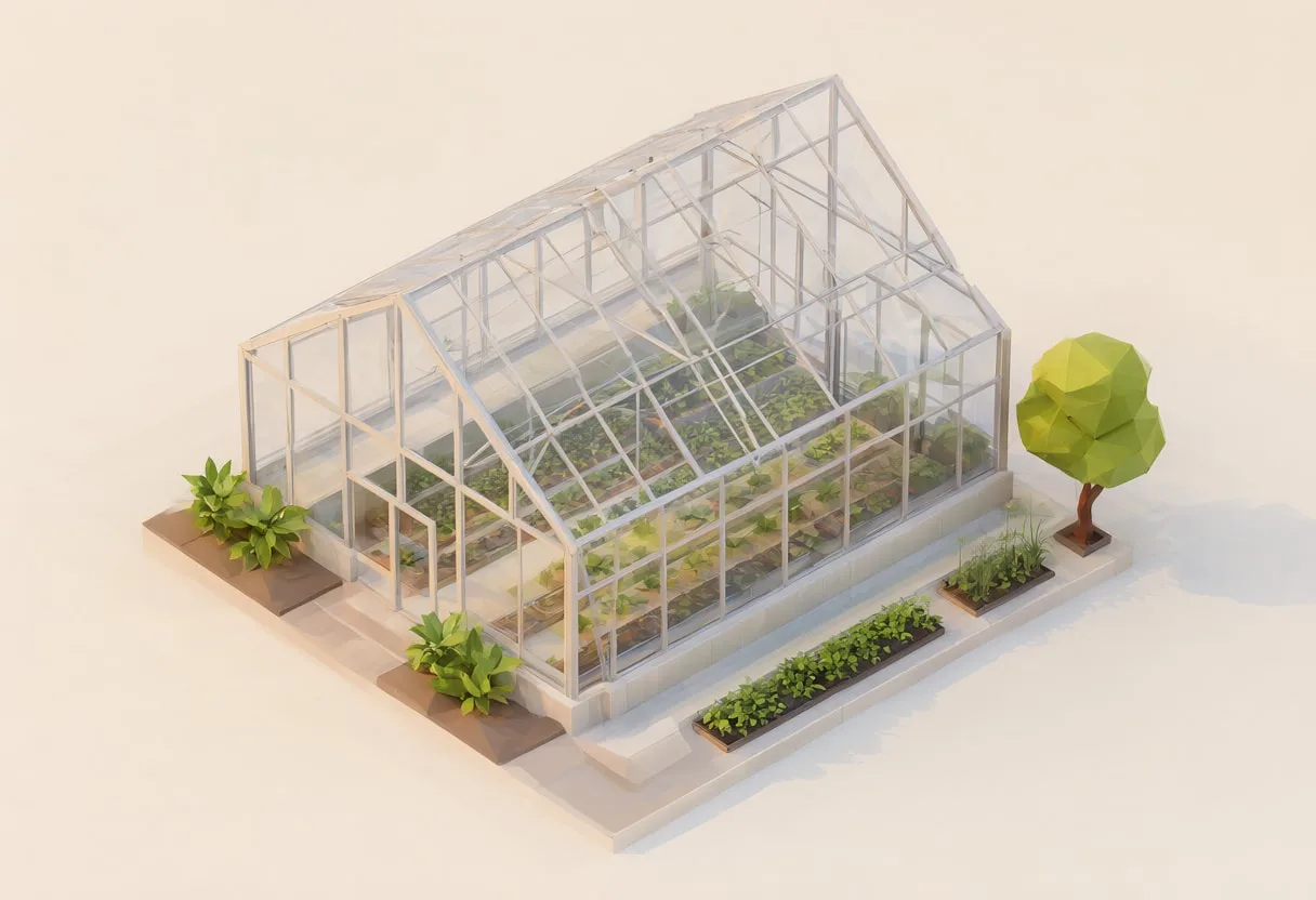 Greenhouse — At golden hour
