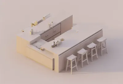 Bar counter — At golden hour
