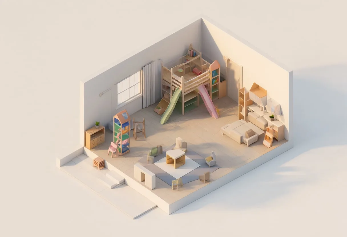 Kids playroom — At golden hour