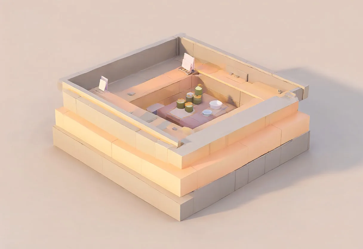 Sushi counter — At golden hour