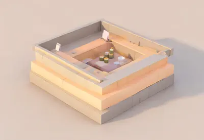 Sushi counter — At golden hour
