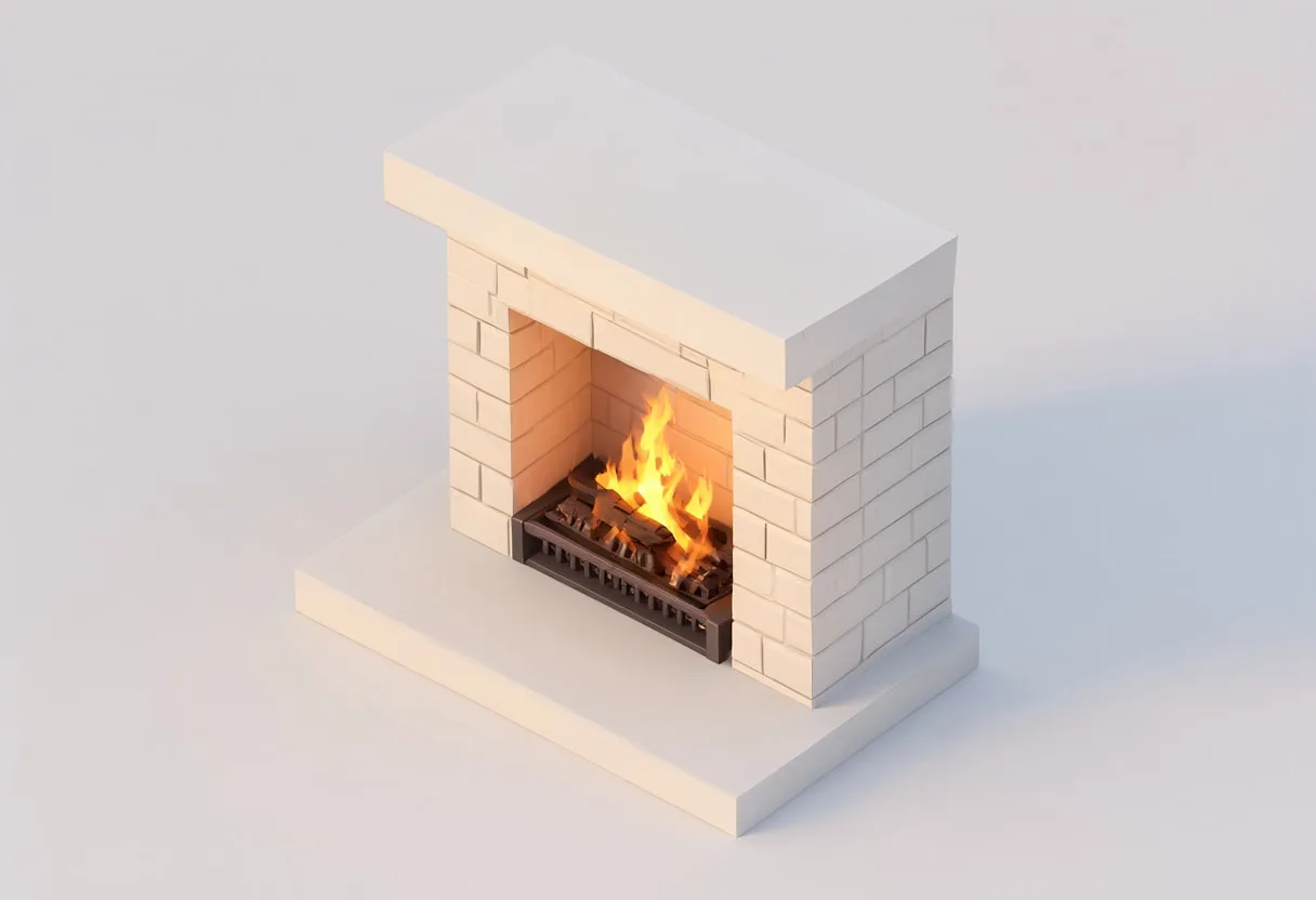 Fireplace corner — At golden hour