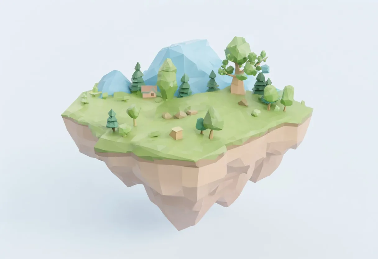 Floating island — In a pastel palette