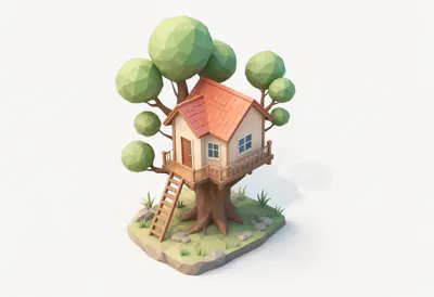 Treehouse — In a pastel palette