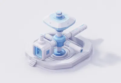 Space habitat module — In a pastel palette