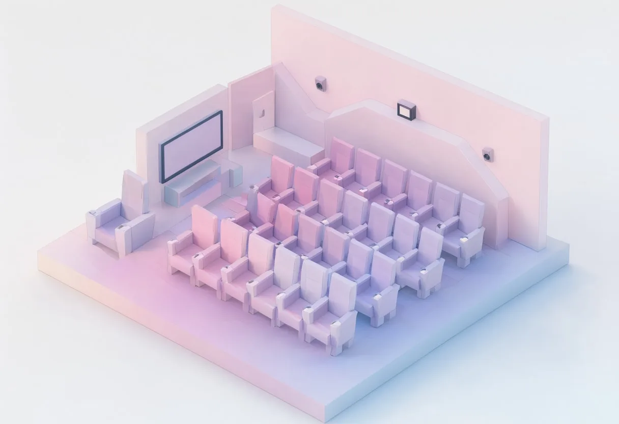 Cinema room — In a pastel palette