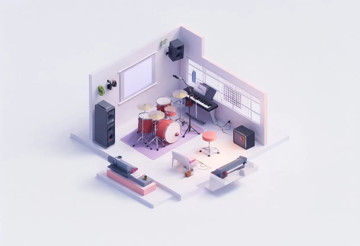 Music room — In a pastel palette