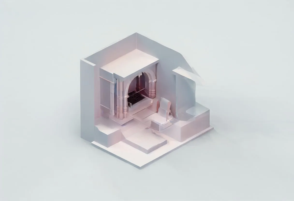 Fireplace corner — In a pastel palette