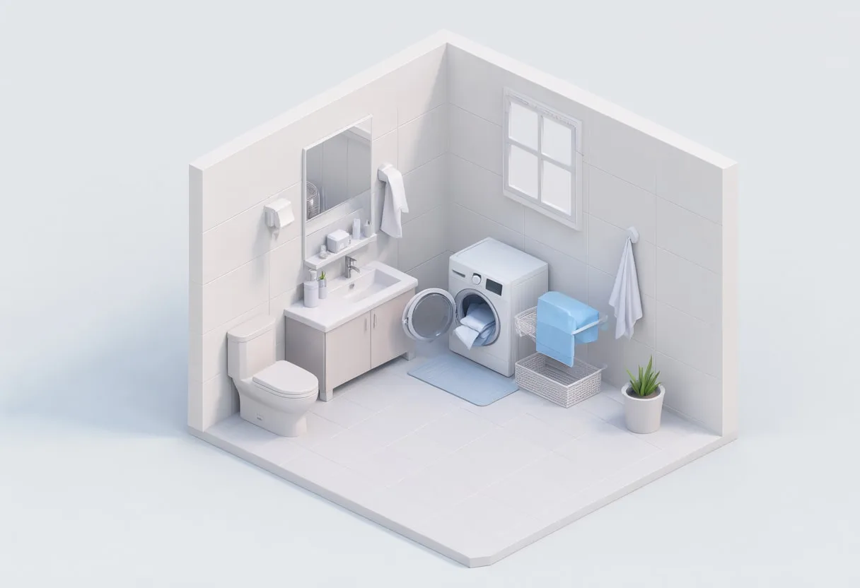 Laundry room — In a pastel palette