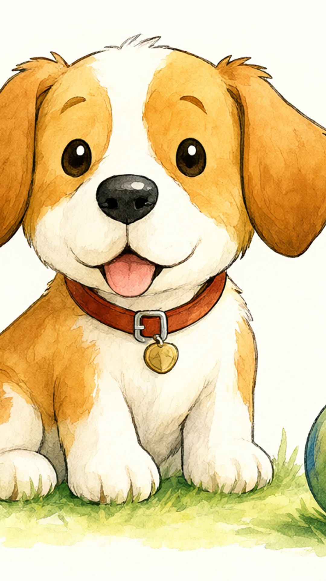 Dog with a ball