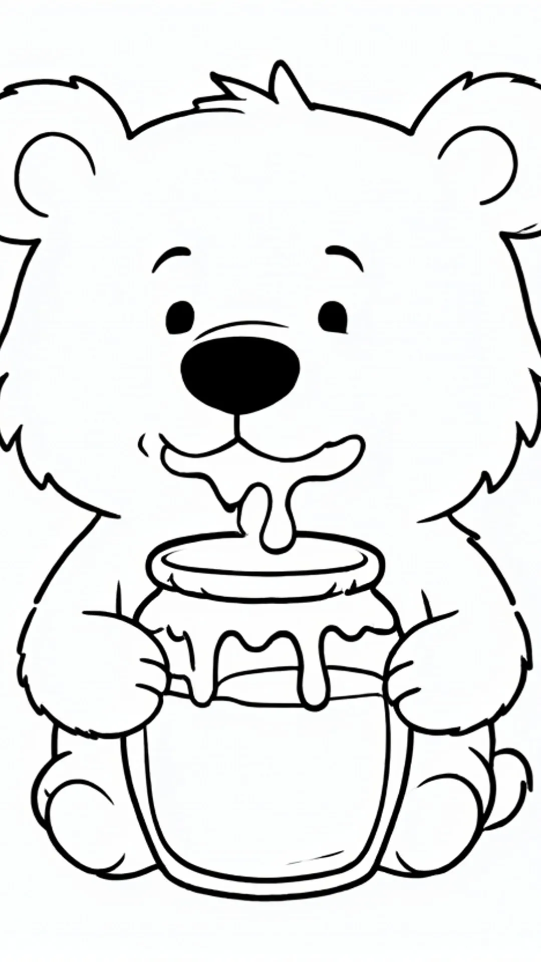 Bear with a honey jar