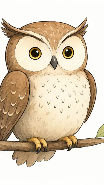 Owl on a branch