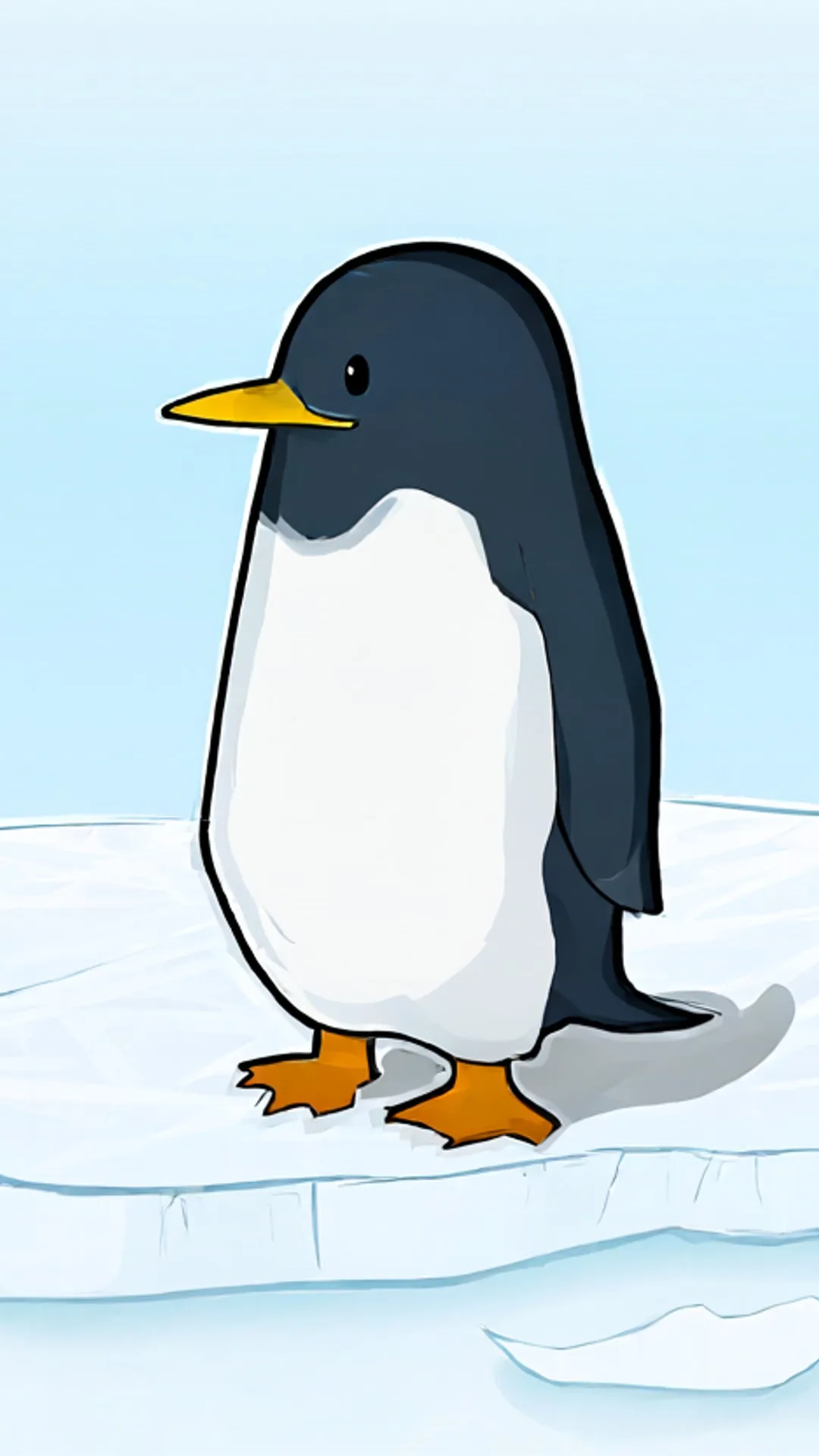 Penguin on ice