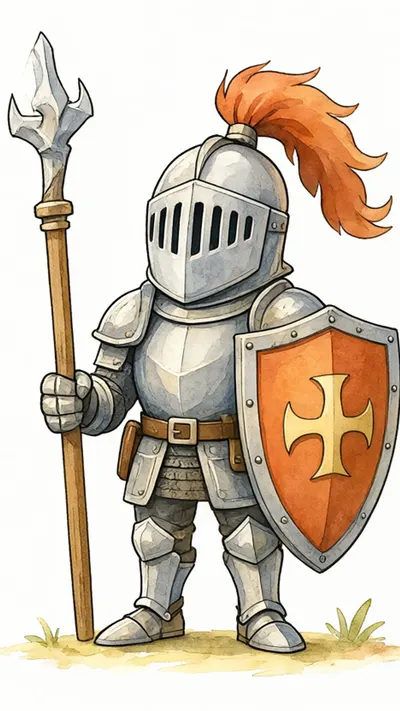 Knight with a shield