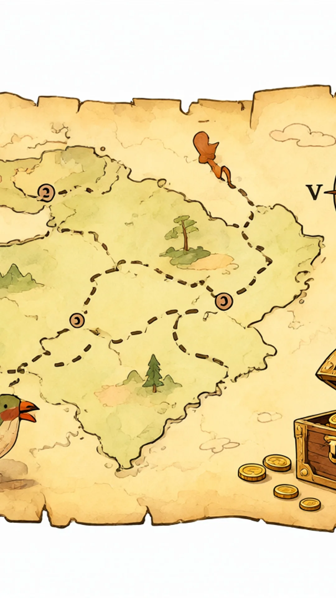 Treasure map table